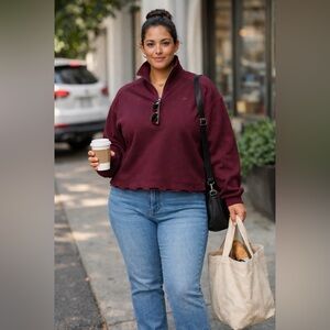 Fabletics Barrier Scuba Oversized Pullover 1/2 Zip Size XL